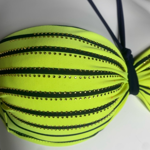 Bikini Suit Only Top - New - Neon wire Push up size Large - Picture 5 of 7